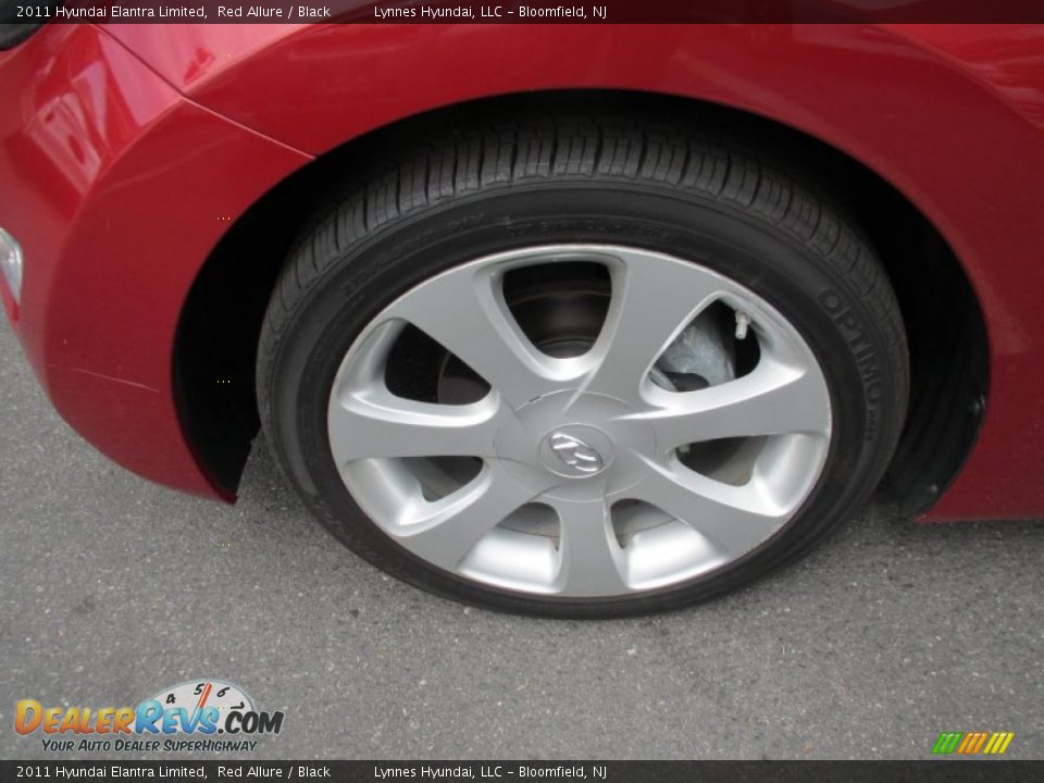 2011 Hyundai Elantra Limited Red Allure / Black Photo #4