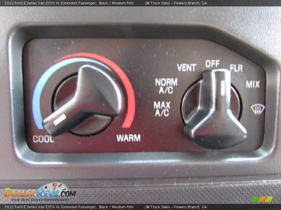 2012 Ford E Series Van E350 XL Extended Passenger Black / Medium Flint Photo #29