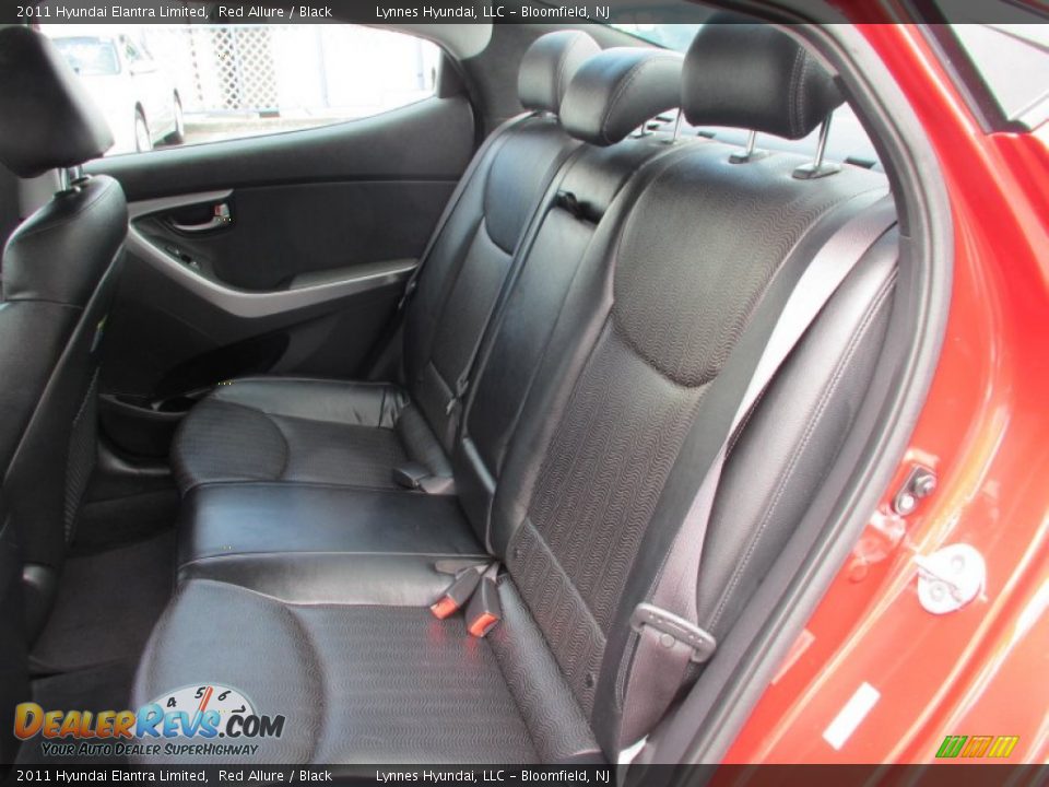 2011 Hyundai Elantra Limited Red Allure / Black Photo #9
