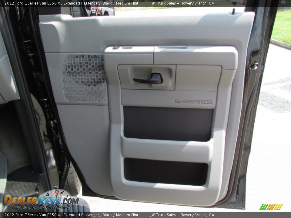 2012 Ford E Series Van E350 XL Extended Passenger Black / Medium Flint Photo #34