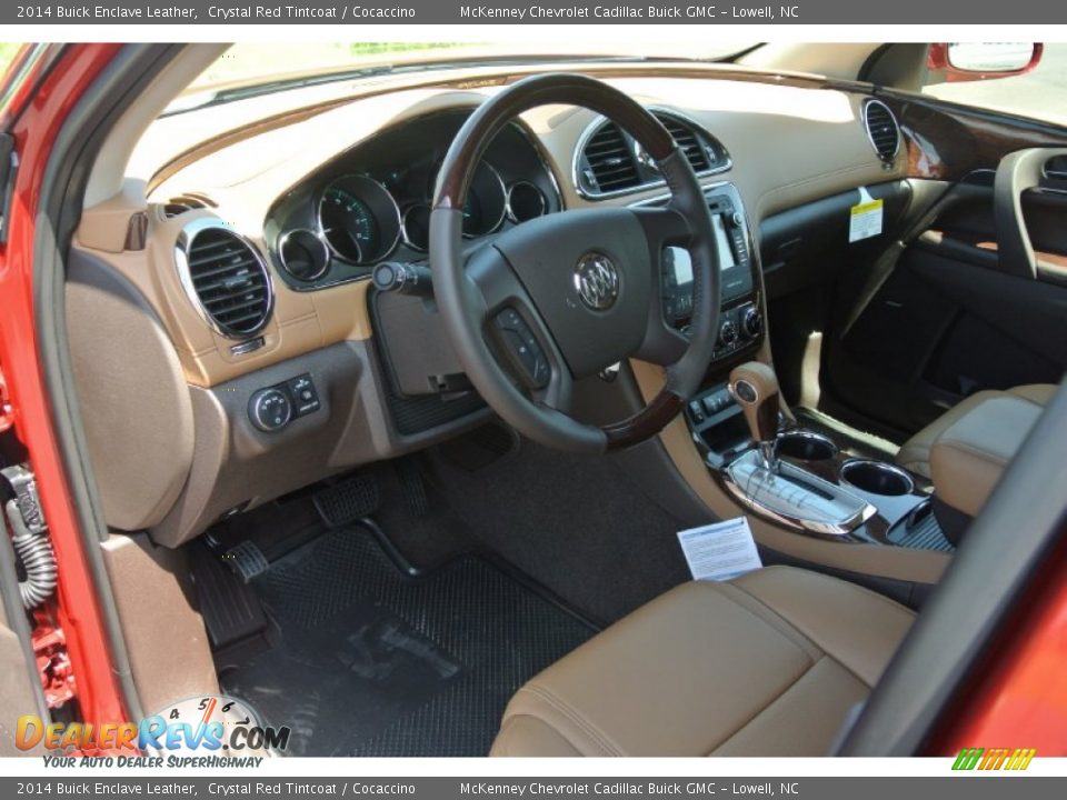 Cocaccino Interior - 2014 Buick Enclave Leather Photo #23