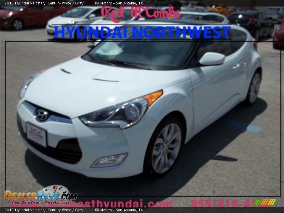 2013 Hyundai Veloster Century White / Gray Photo #1