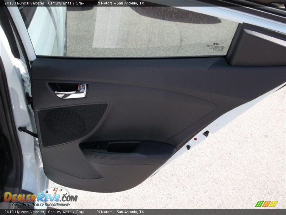 2013 Hyundai Veloster Century White / Gray Photo #8