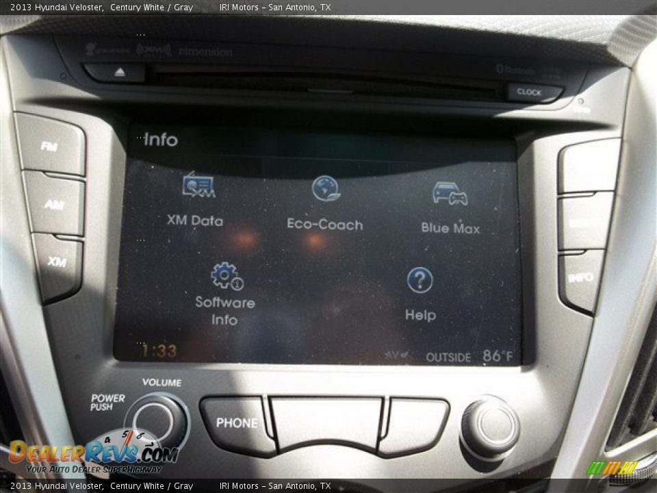 2013 Hyundai Veloster Century White / Gray Photo #22