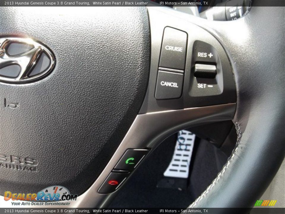 2013 Hyundai Genesis Coupe 3.8 Grand Touring White Satin Pearl / Black Leather Photo #16
