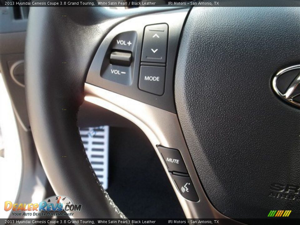 2013 Hyundai Genesis Coupe 3.8 Grand Touring White Satin Pearl / Black Leather Photo #17