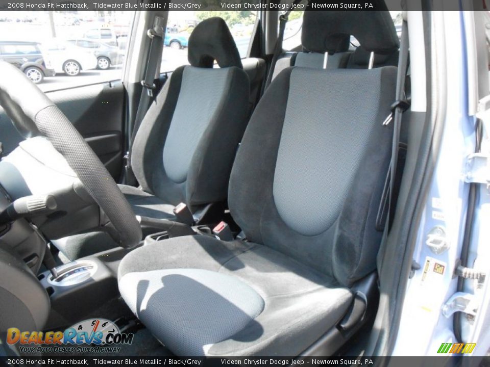 2008 Honda Fit Hatchback Tidewater Blue Metallic / Black/Grey Photo #11