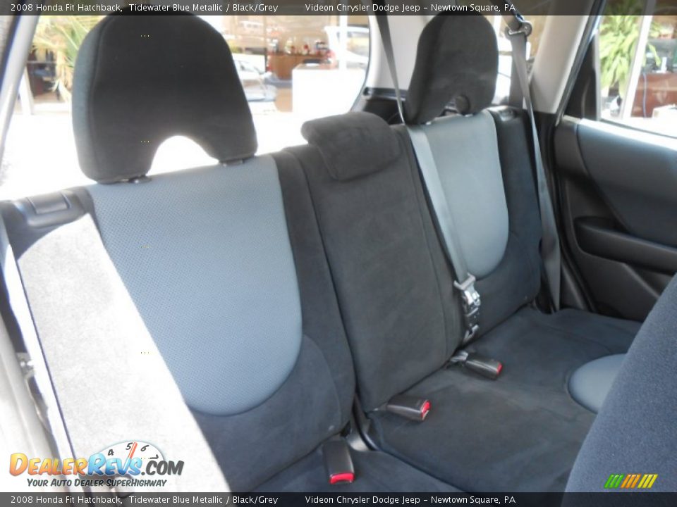 2008 Honda Fit Hatchback Tidewater Blue Metallic / Black/Grey Photo #15