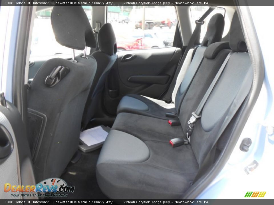 2008 Honda Fit Hatchback Tidewater Blue Metallic / Black/Grey Photo #17