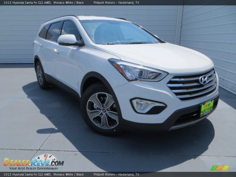 2013 Hyundai Santa Fe GLS AWD Monaco White / Black Photo #2