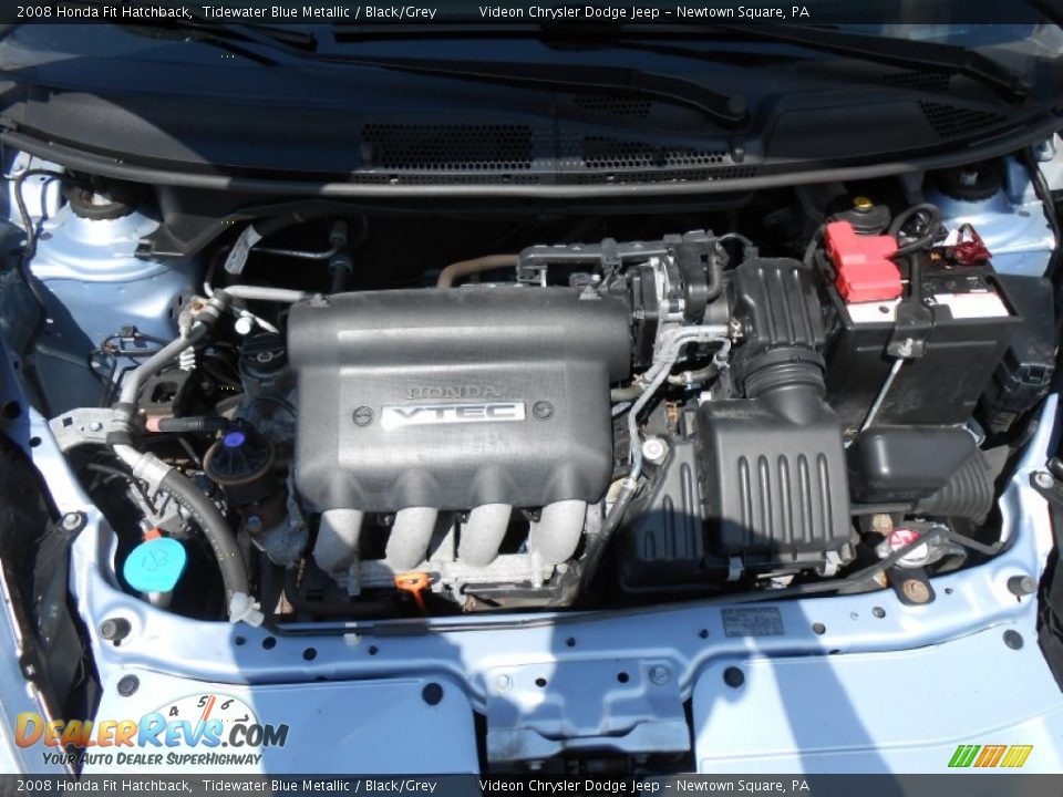 2008 Honda Fit Hatchback Tidewater Blue Metallic / Black/Grey Photo #20