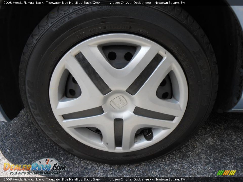 2008 Honda Fit Hatchback Tidewater Blue Metallic / Black/Grey Photo #21