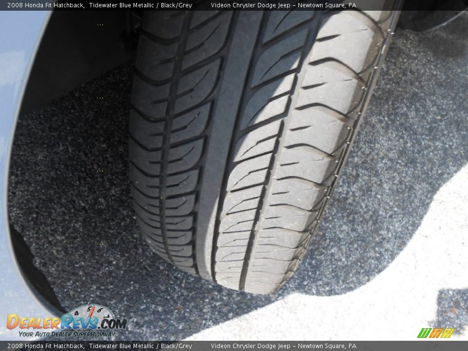 2008 Honda Fit Hatchback Tidewater Blue Metallic / Black/Grey Photo #22