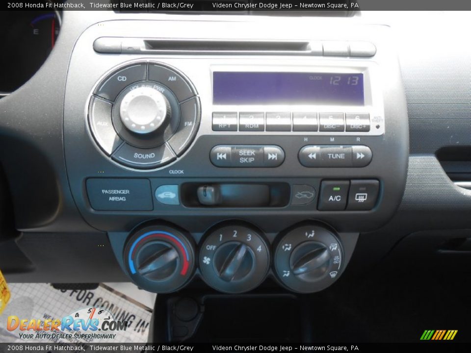 2008 Honda Fit Hatchback Tidewater Blue Metallic / Black/Grey Photo #23