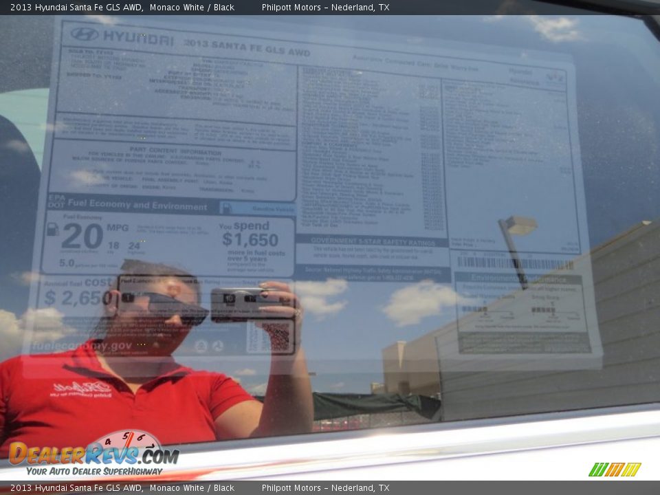 2013 Hyundai Santa Fe GLS AWD Monaco White / Black Photo #30