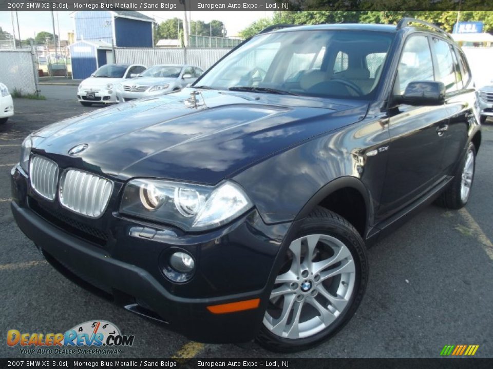 2007 BMW X3 3.0si Montego Blue Metallic / Sand Beige Photo #1