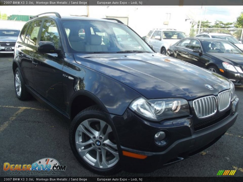 2007 BMW X3 3.0si Montego Blue Metallic / Sand Beige Photo #2