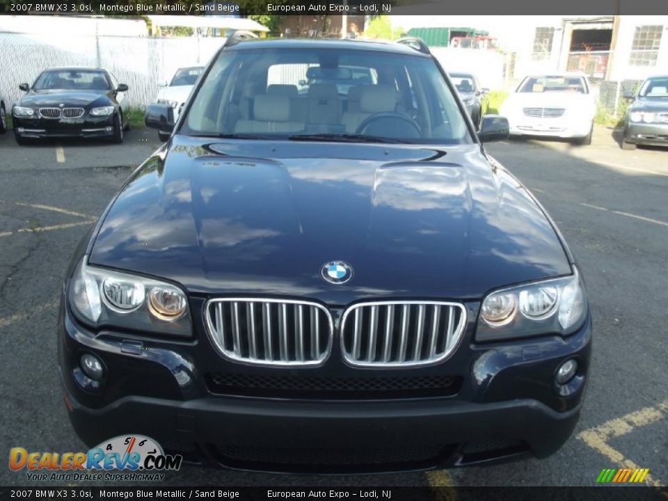 2007 BMW X3 3.0si Montego Blue Metallic / Sand Beige Photo #7