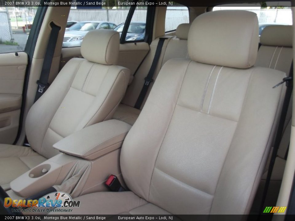 2007 BMW X3 3.0si Montego Blue Metallic / Sand Beige Photo #9