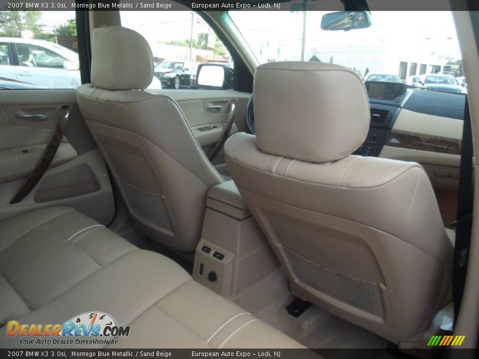 2007 BMW X3 3.0si Montego Blue Metallic / Sand Beige Photo #12