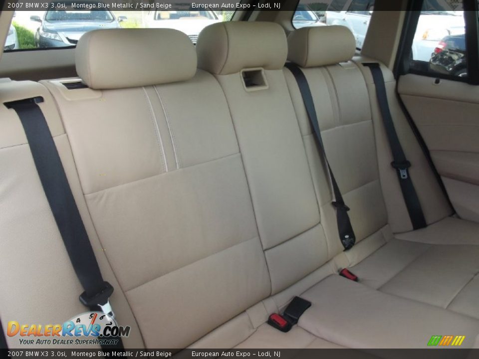 2007 BMW X3 3.0si Montego Blue Metallic / Sand Beige Photo #13