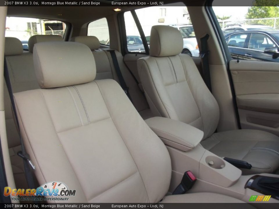 2007 BMW X3 3.0si Montego Blue Metallic / Sand Beige Photo #15