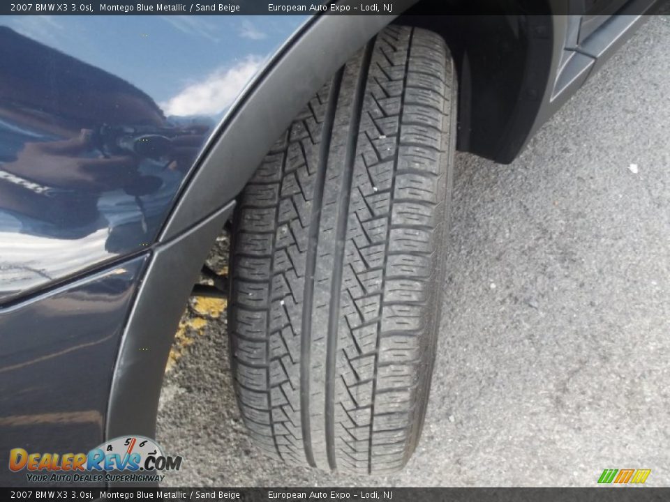 2007 BMW X3 3.0si Montego Blue Metallic / Sand Beige Photo #19