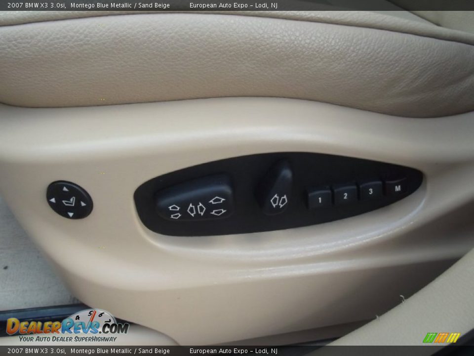 2007 BMW X3 3.0si Montego Blue Metallic / Sand Beige Photo #21