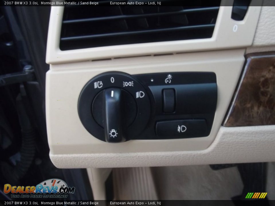 2007 BMW X3 3.0si Montego Blue Metallic / Sand Beige Photo #22