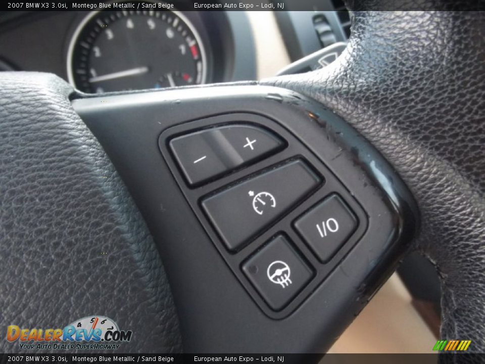 2007 BMW X3 3.0si Montego Blue Metallic / Sand Beige Photo #24