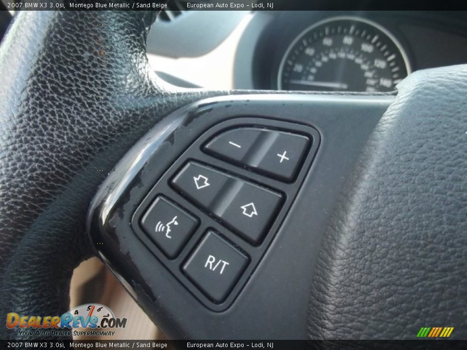 2007 BMW X3 3.0si Montego Blue Metallic / Sand Beige Photo #25