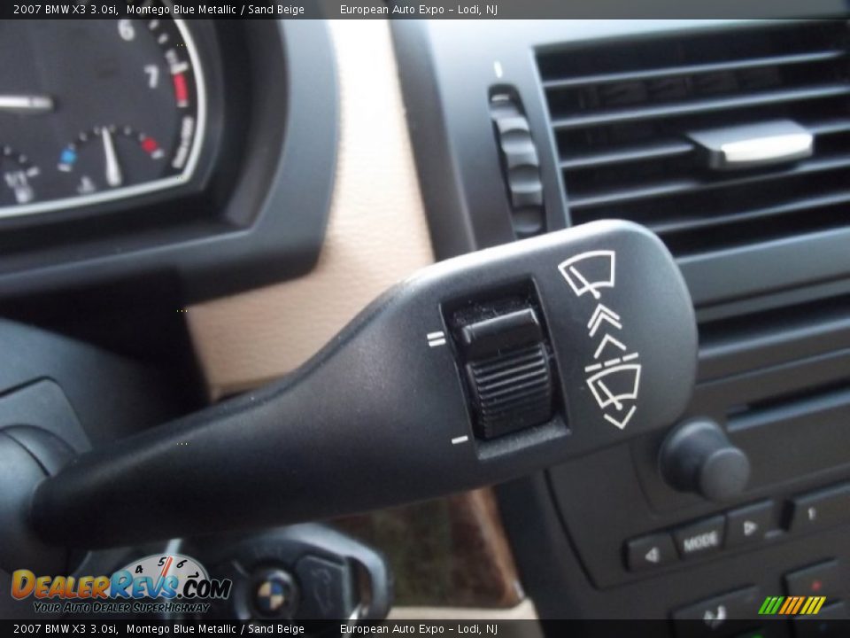 2007 BMW X3 3.0si Montego Blue Metallic / Sand Beige Photo #26