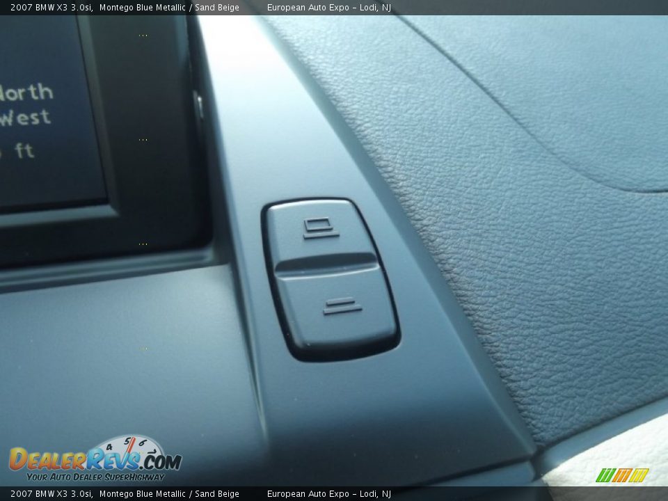 2007 BMW X3 3.0si Montego Blue Metallic / Sand Beige Photo #32
