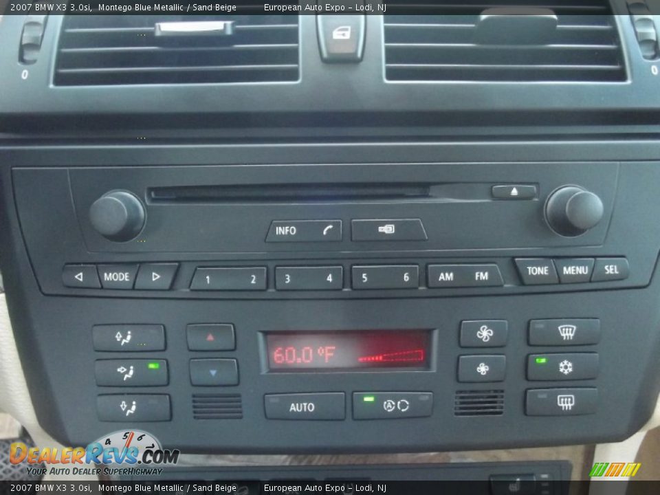 2007 BMW X3 3.0si Montego Blue Metallic / Sand Beige Photo #33