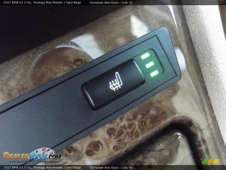 2007 BMW X3 3.0si Montego Blue Metallic / Sand Beige Photo #35