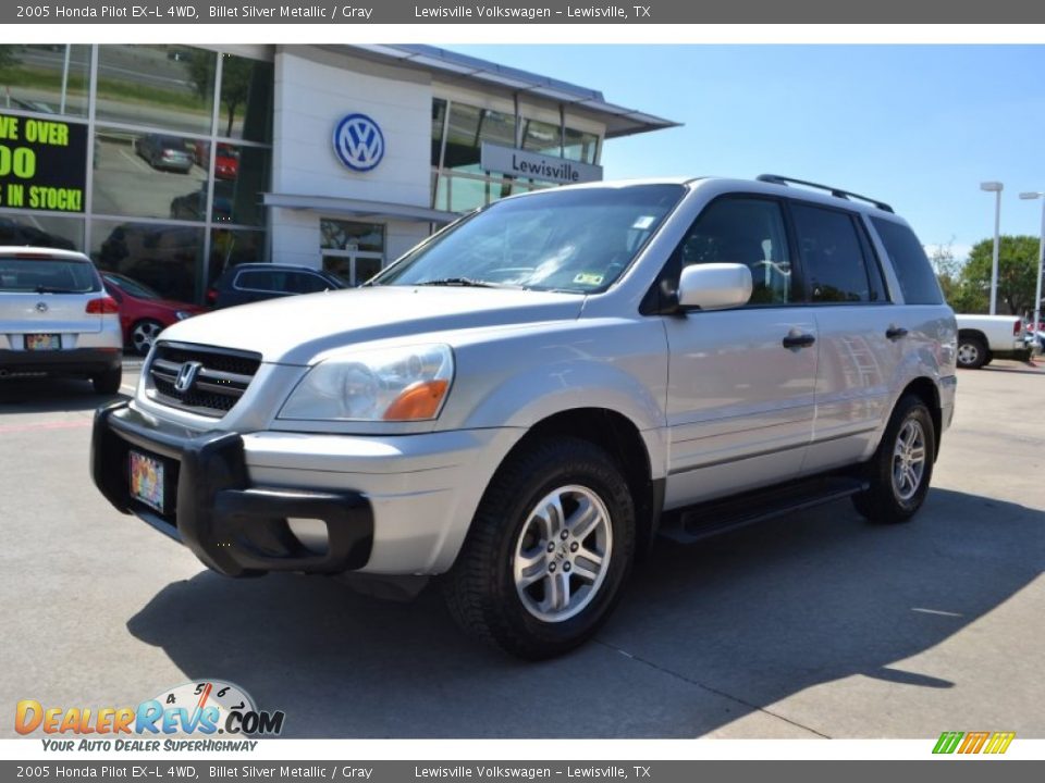 2005 Honda Pilot EX-L 4WD Billet Silver Metallic / Gray Photo #1