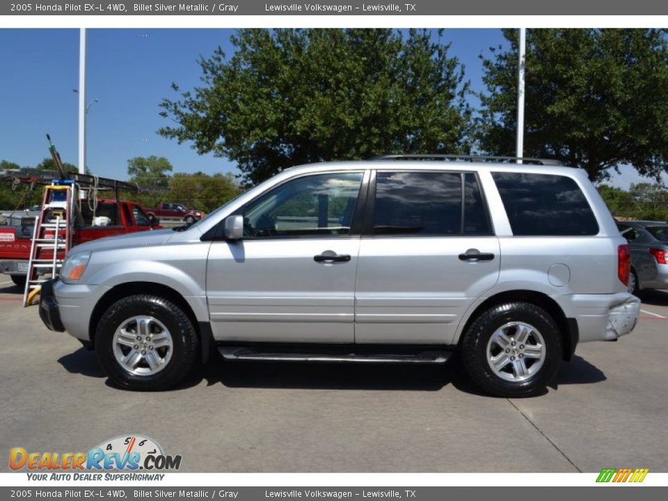 2005 Honda Pilot EX-L 4WD Billet Silver Metallic / Gray Photo #2