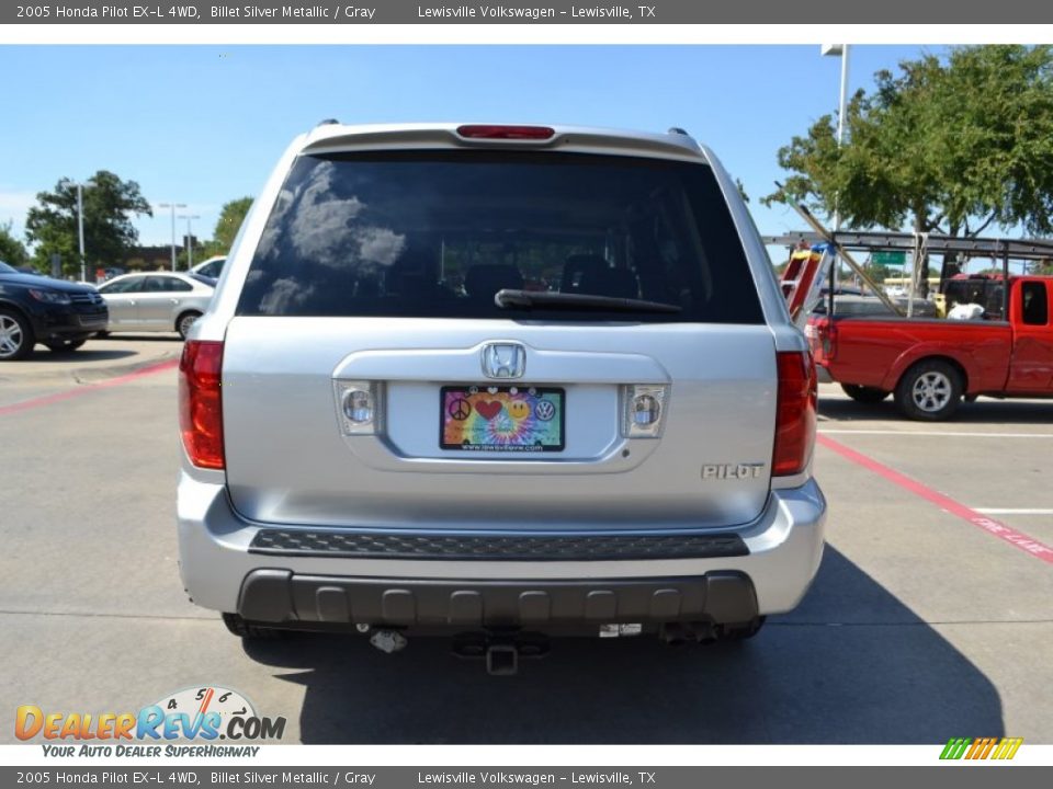 2005 Honda Pilot EX-L 4WD Billet Silver Metallic / Gray Photo #4
