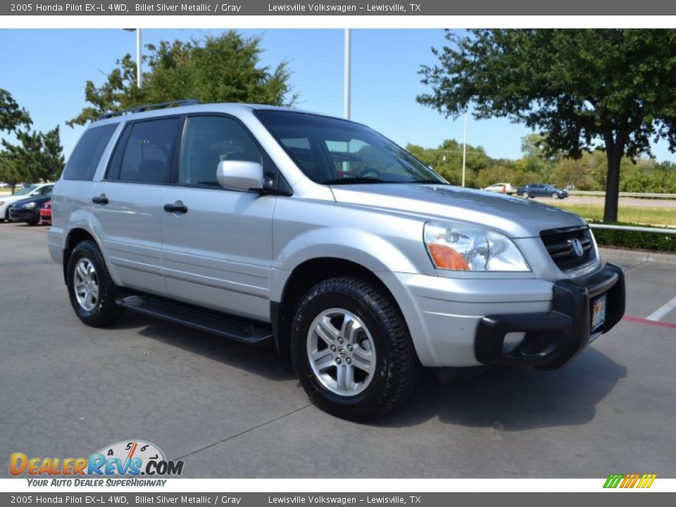 2005 Honda Pilot EX-L 4WD Billet Silver Metallic / Gray Photo #7