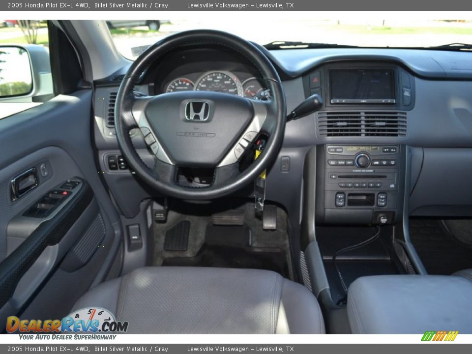 2005 Honda Pilot EX-L 4WD Billet Silver Metallic / Gray Photo #15