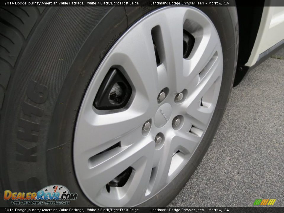 2014 Dodge Journey Amercian Value Package White / Black/Light Frost Beige Photo #5