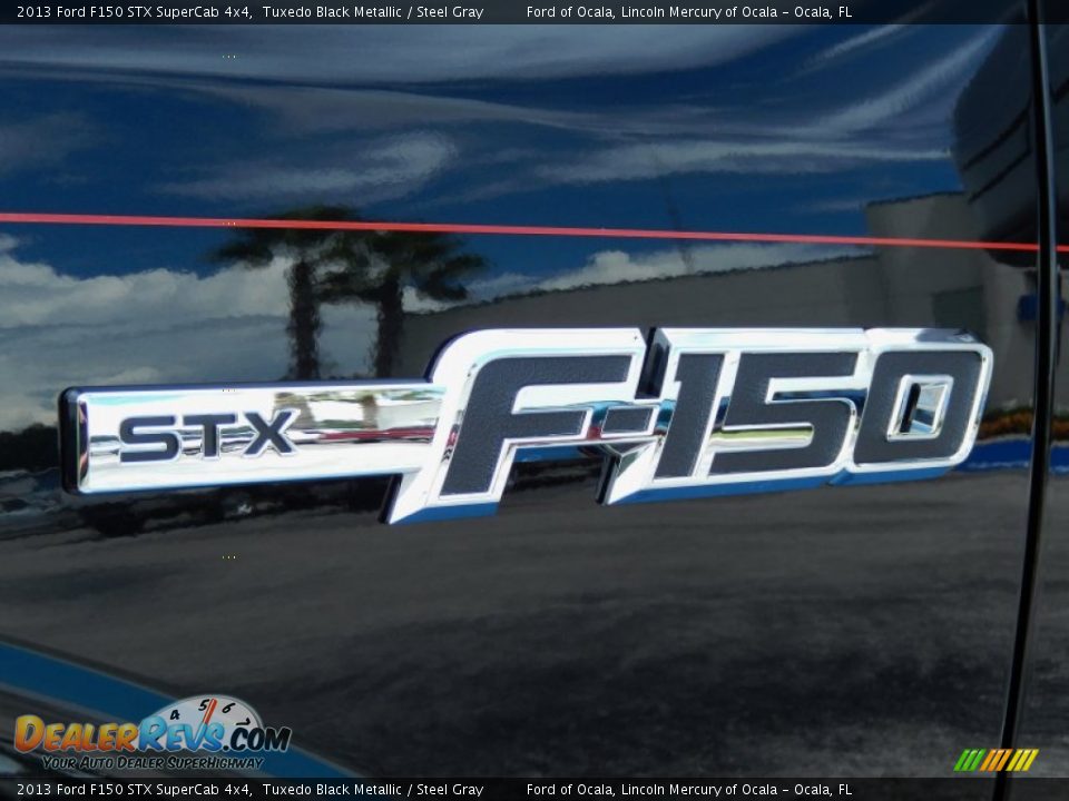 2013 Ford F150 STX SuperCab 4x4 Tuxedo Black Metallic / Steel Gray Photo #5
