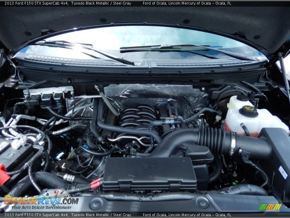 2013 Ford F150 STX SuperCab 4x4 Tuxedo Black Metallic / Steel Gray Photo #11