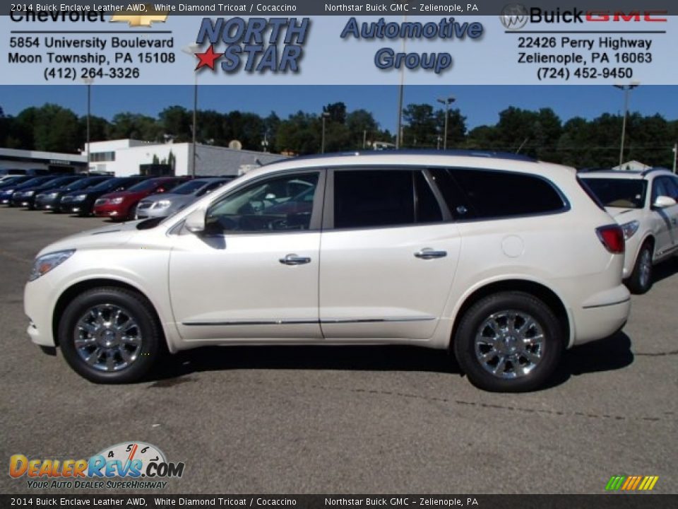 2014 Buick Enclave Leather AWD White Diamond Tricoat / Cocaccino Photo #1