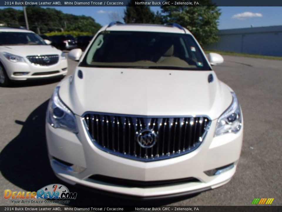 2014 Buick Enclave Leather AWD White Diamond Tricoat / Cocaccino Photo #3