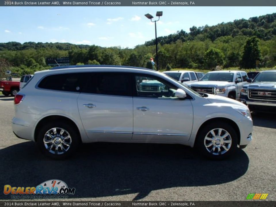 2014 Buick Enclave Leather AWD White Diamond Tricoat / Cocaccino Photo #5