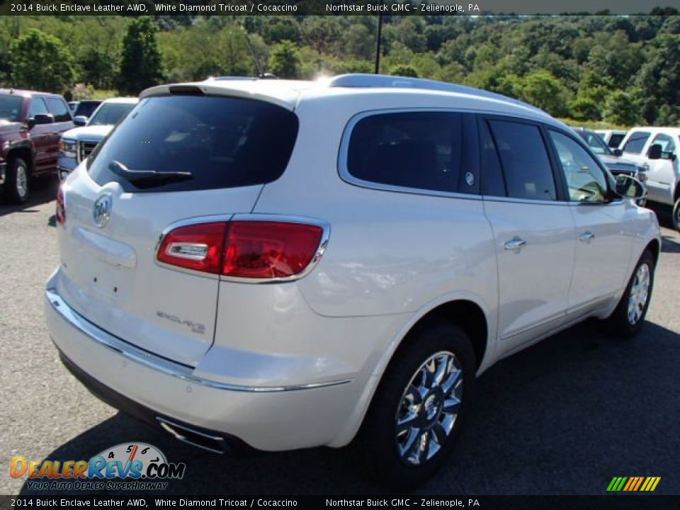 2014 Buick Enclave Leather AWD White Diamond Tricoat / Cocaccino Photo #6