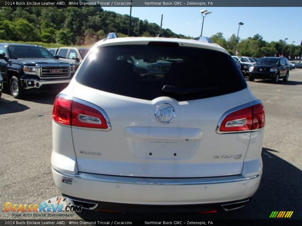 2014 Buick Enclave Leather AWD White Diamond Tricoat / Cocaccino Photo #7
