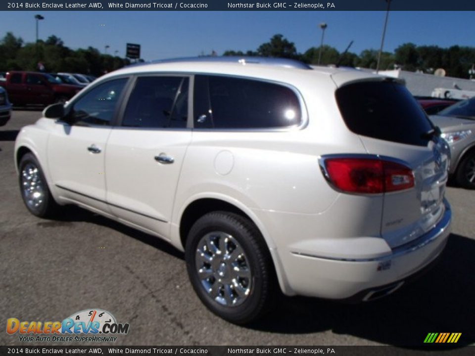 2014 Buick Enclave Leather AWD White Diamond Tricoat / Cocaccino Photo #8