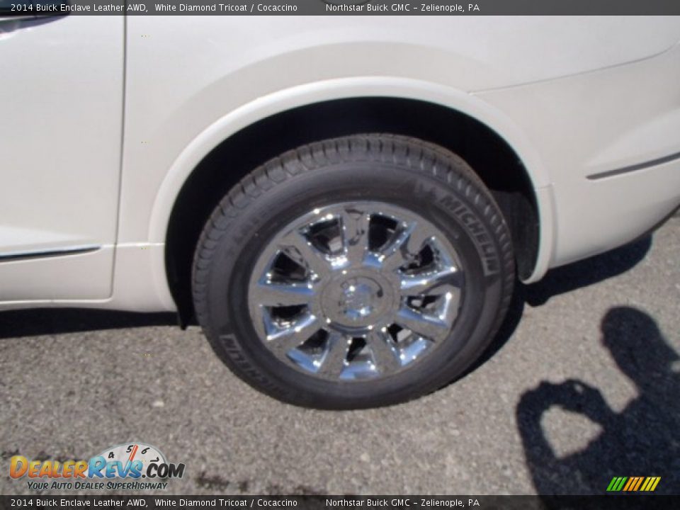 2014 Buick Enclave Leather AWD White Diamond Tricoat / Cocaccino Photo #9